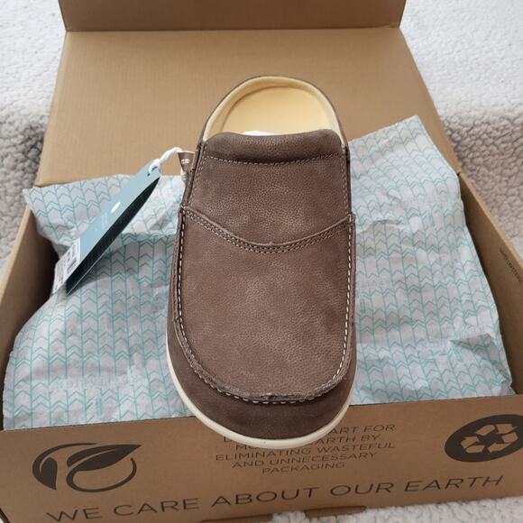 NIB REVITALIGN Siesta Slide Nubuck Mule, Fossil Men's 11.5 Wide - Picture 2 of 7